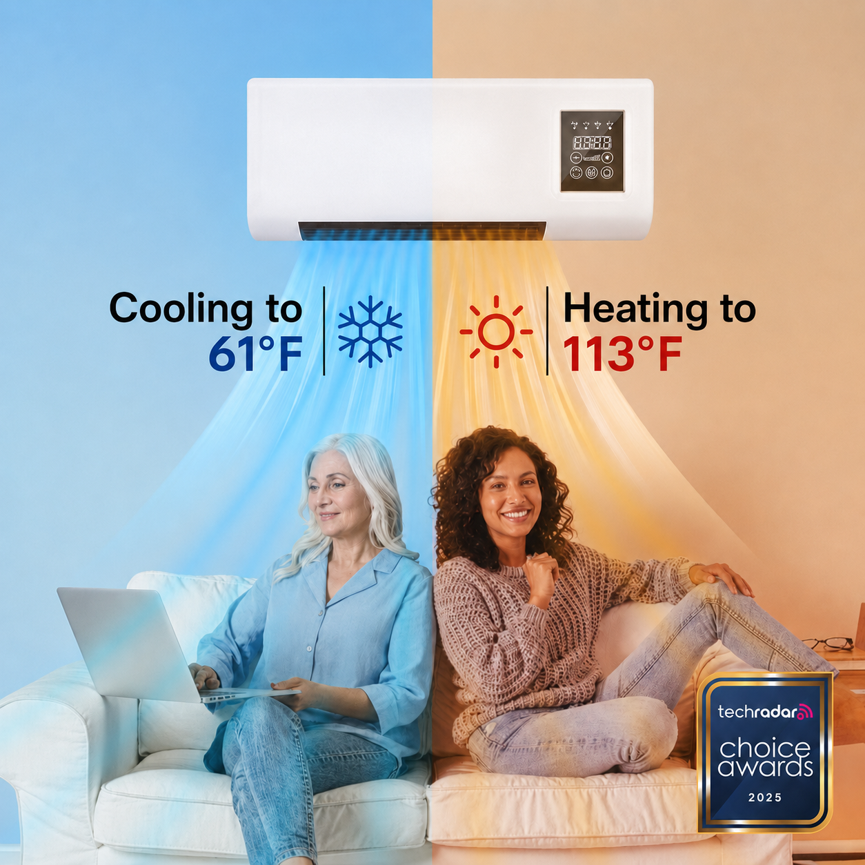 Coolizi Coolzy portable air conditioning device in a home setting