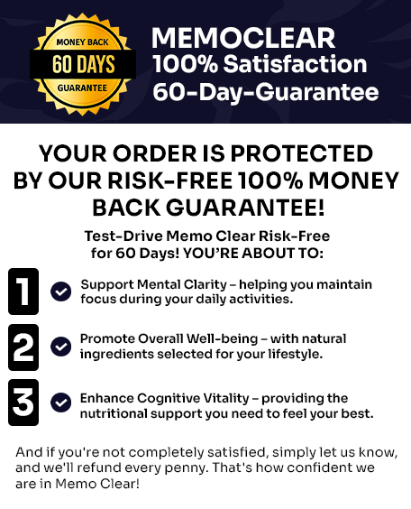 MemoClear package and guarantee visual