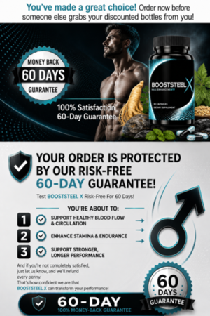 BoostSteelX Gummies — 60-day guarantee daily wellness for men